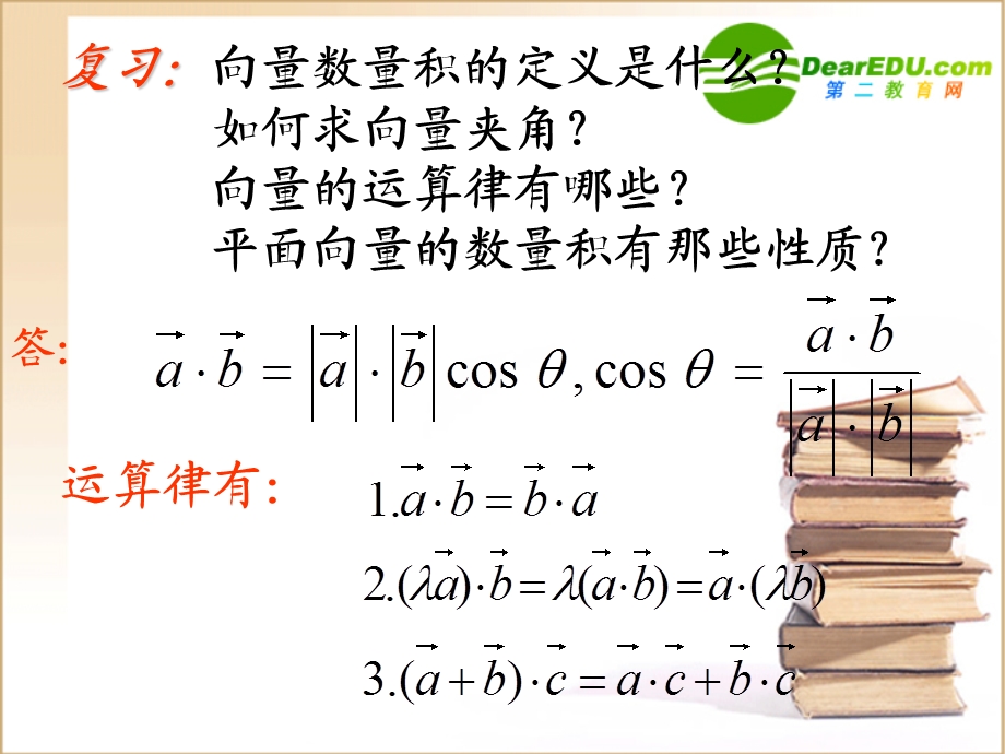 向量数量积的坐标运算与度量公式.ppt_第2页