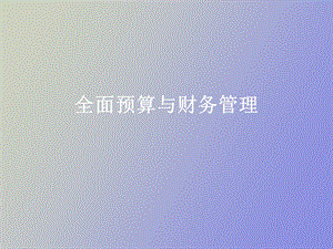 全面预算与财务管理.ppt