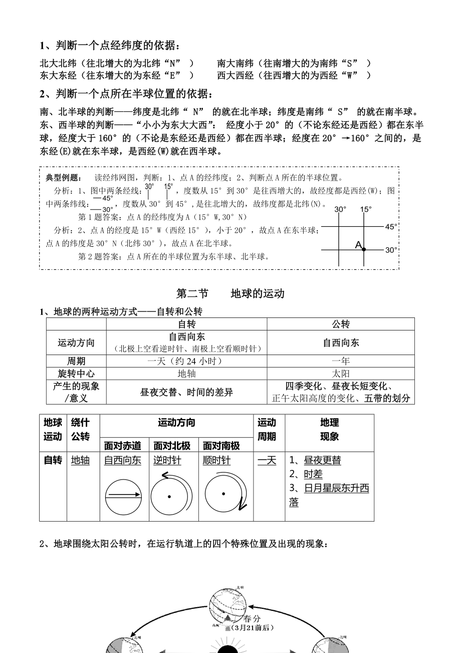 七年级地理上册第一单元复习资料.doc_第2页