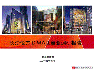 长沙悦方IDMALL商业调研报告26p.ppt