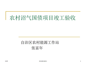 农村沼气国债项目竣工验收.ppt