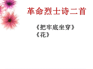 《革命烈士诗两首》(一课时).ppt