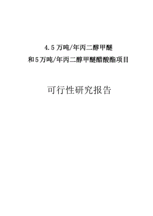 丙二醇甲醚醋酸酯项目可行性研究报告.docx