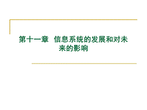 信息系统的发展和对未来的影响.ppt