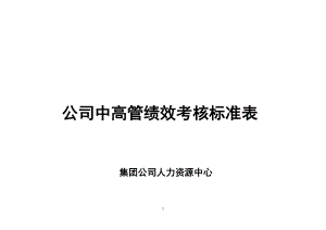 公司中高管绩效考核标准表汇总.doc