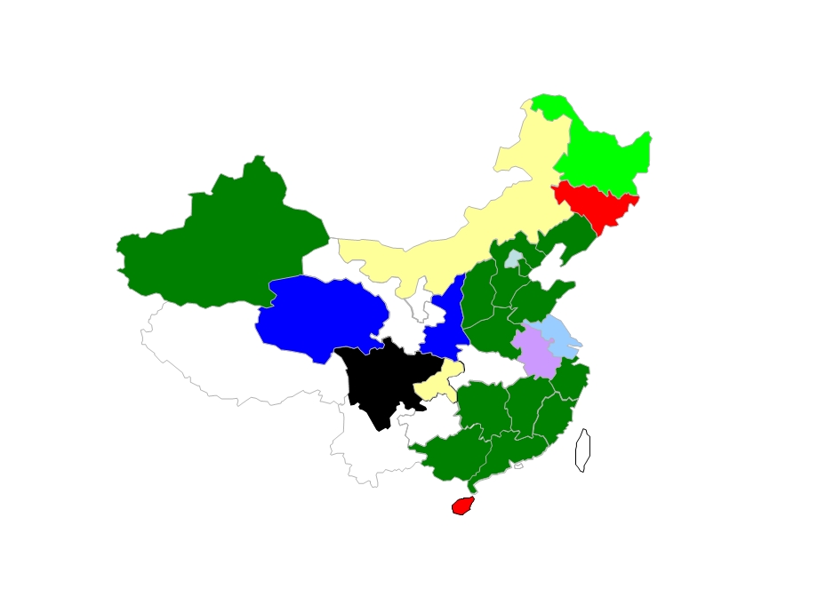 全国各个省份分省涂色地图-中国分省矢量地图.ppt_第1页