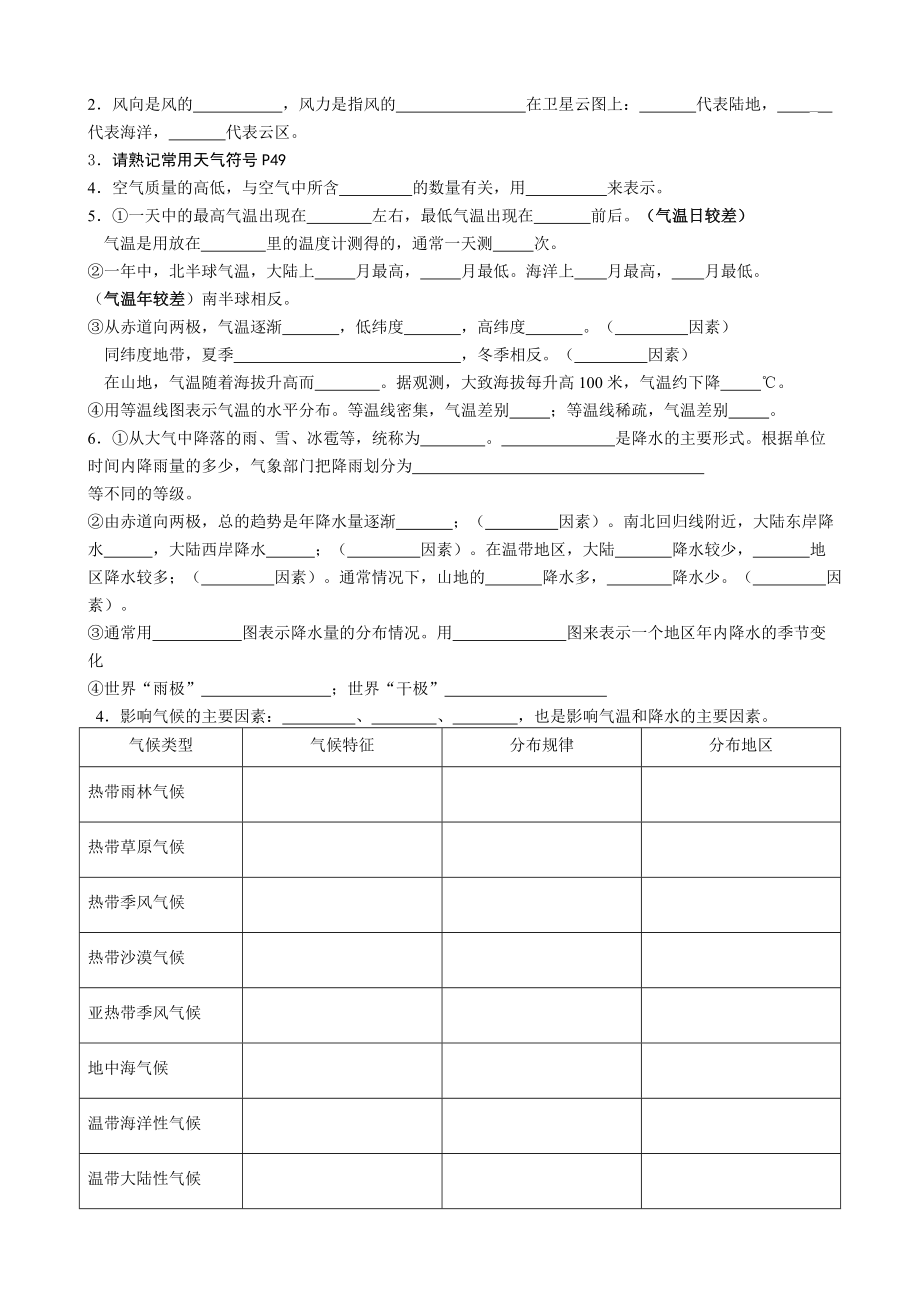 人教版七年级地理上册知识要点归纳2020.doc_第3页