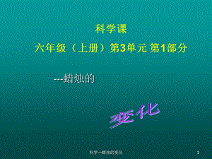 六年级科学蜡烛的变化.ppt