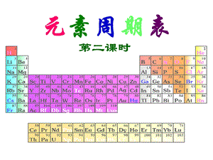 元素周期表第二课时(元素的性质与原子结构).ppt