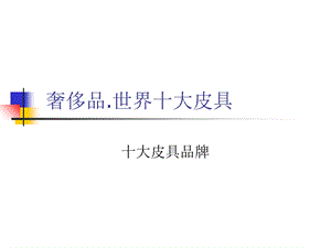 全球十大皮具奢侈品.ppt