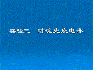 实验三对流免疫电泳.ppt