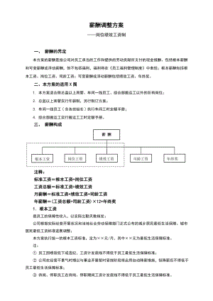 企业的薪酬调整方案设计大全.doc