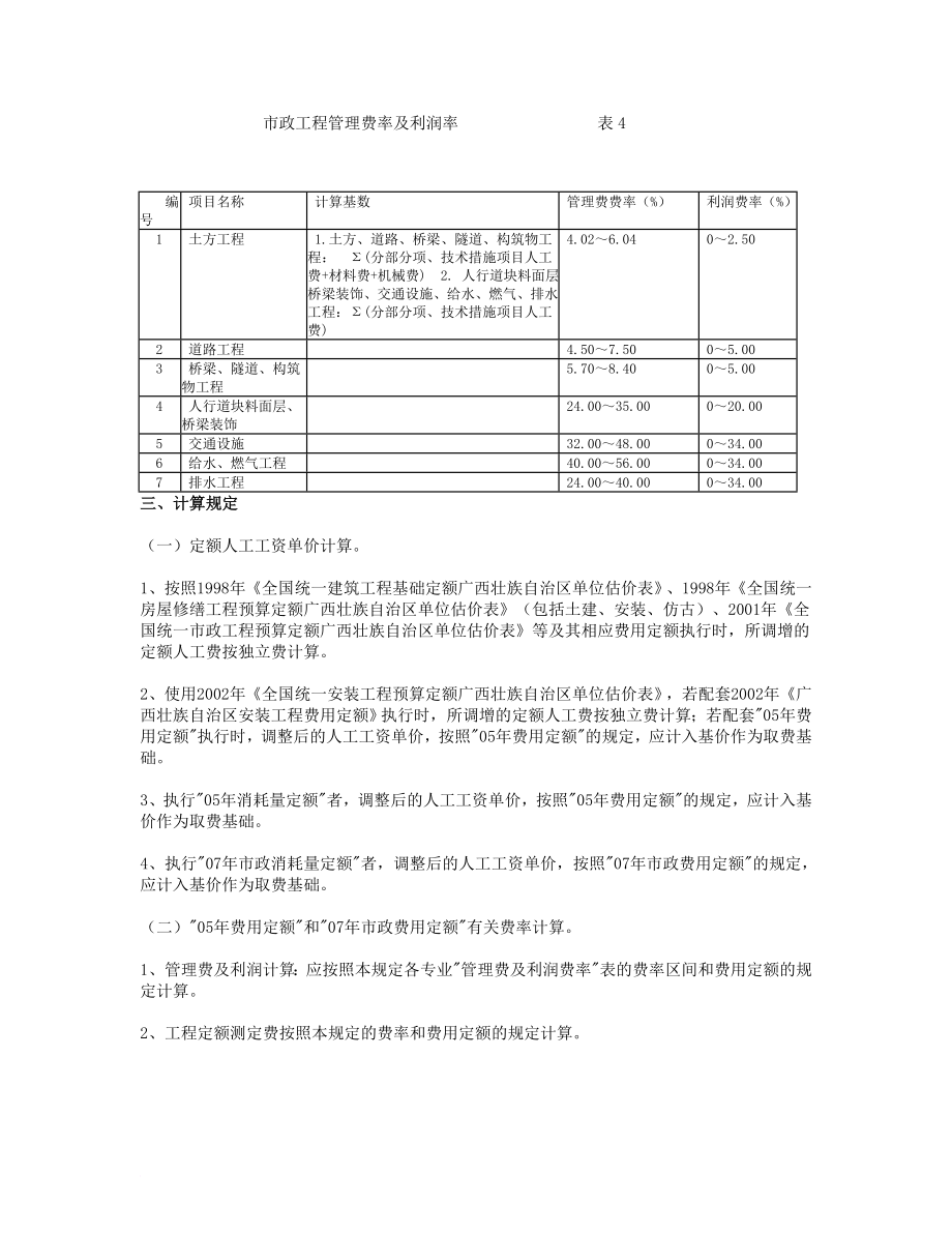 s市政工程消耗定额及管理费率利润率.doc_第1页