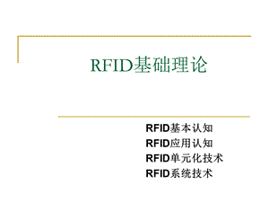 射频识别技术(RFID)基础理论.ppt