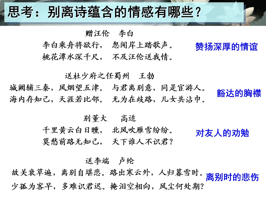 诗词鉴赏送别贬谪诗.ppt_第2页