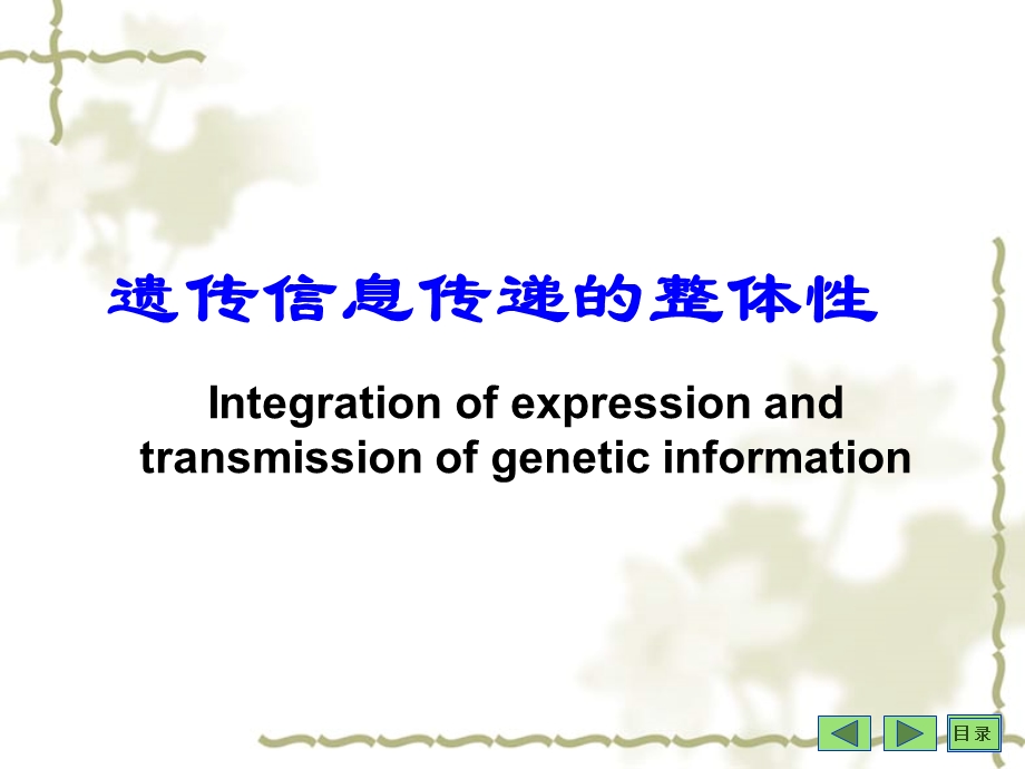 遗传信息传递的整体性(讲课课件).ppt_第1页