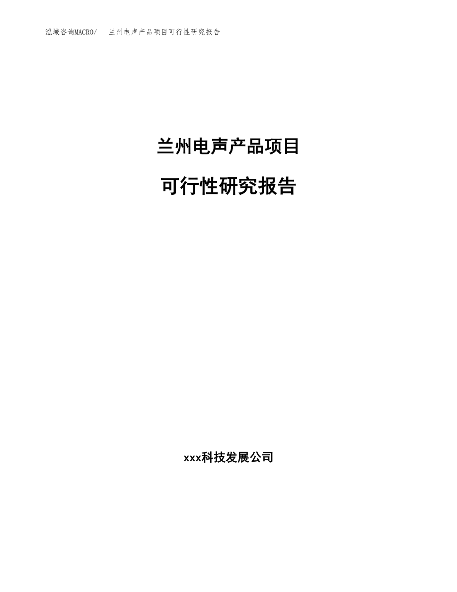 兰州电声产品项目研究报告.docx_第1页