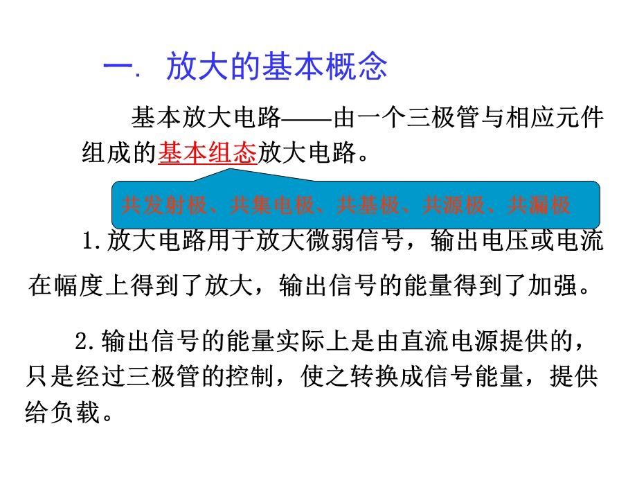 模拟电子线路(模电)基本放大器静态动态分析.ppt_第2页