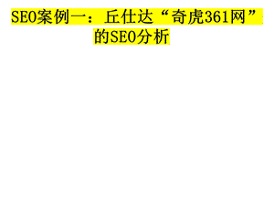 个SEO大师级经典案例doc.ppt