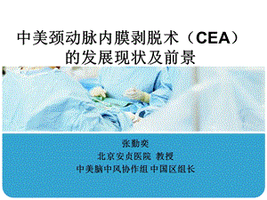 中美颈动脉内膜剥脱术CEA发展现状及前景.ppt