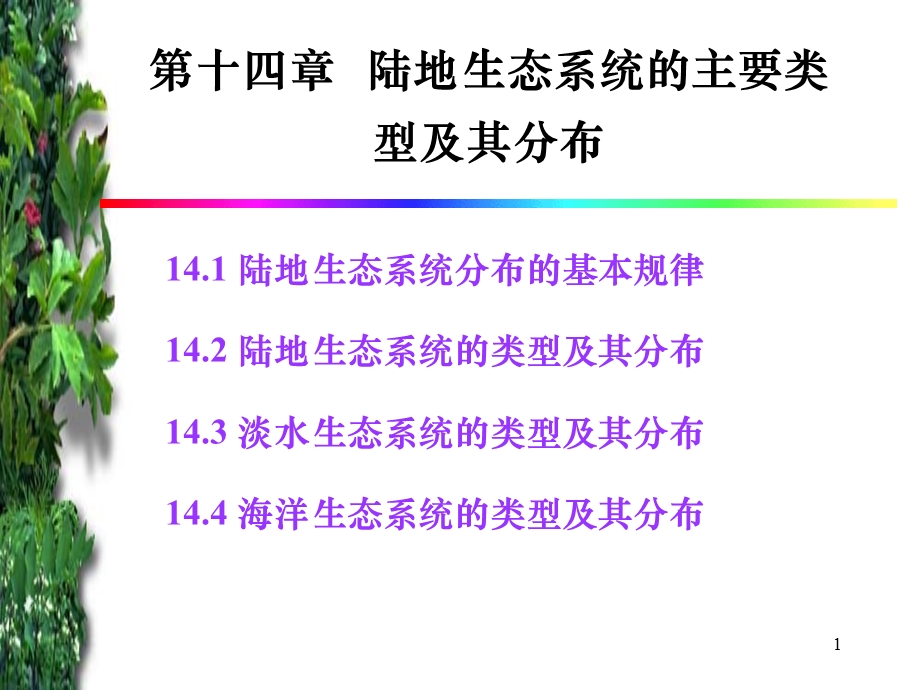 陆地生态系统的主要类型及其分布.ppt_第1页