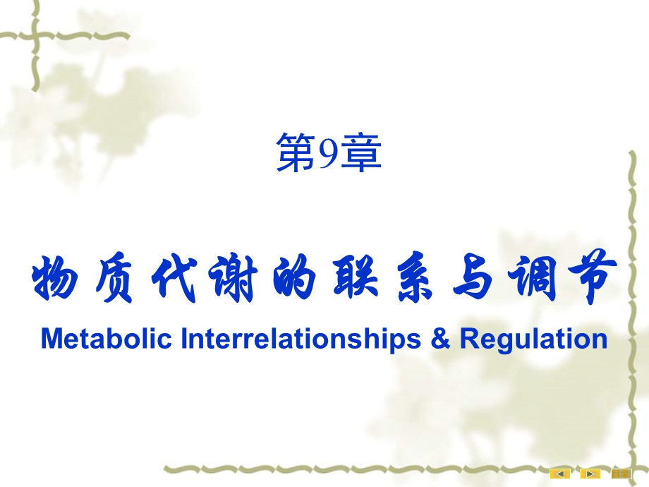 物质代谢的联系与调节(IV).ppt_第1页