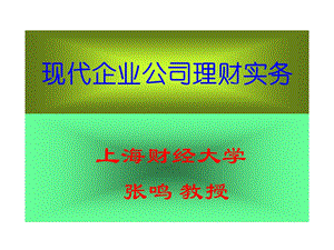 现代企业公司理财实务.ppt