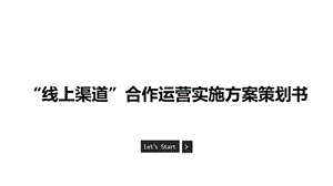 线上产品渠道运营实施方案策划书.ppt