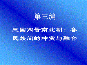 第三编三国两晋南北朝各民族间的冲突与融合.ppt