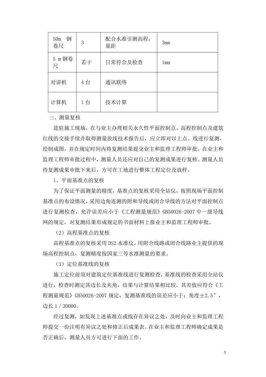 fp凯耀榄核商住地块项目地块一(A区)测量施工方案1.doc_第3页