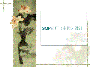 制药工艺学GMP药厂(车间)设计.ppt