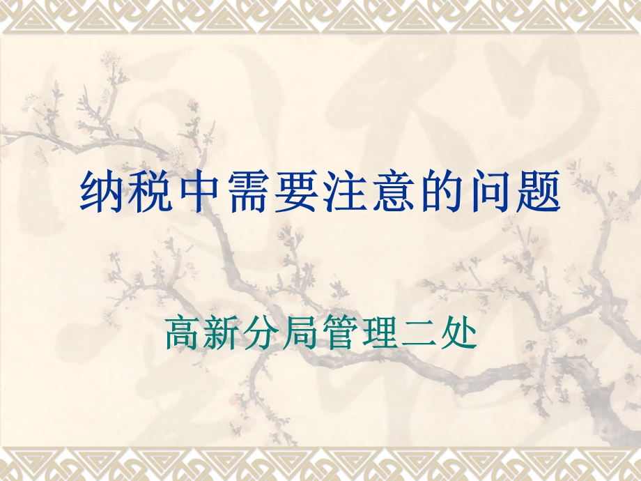 纳税需要注意问题.ppt_第1页