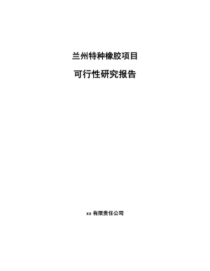 兰州特种橡胶项目可行性研究报告.docx