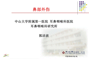 鼻外伤 中山大学附属第一医院.ppt