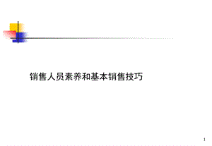 销售人员素养和基本销售技巧.ppt