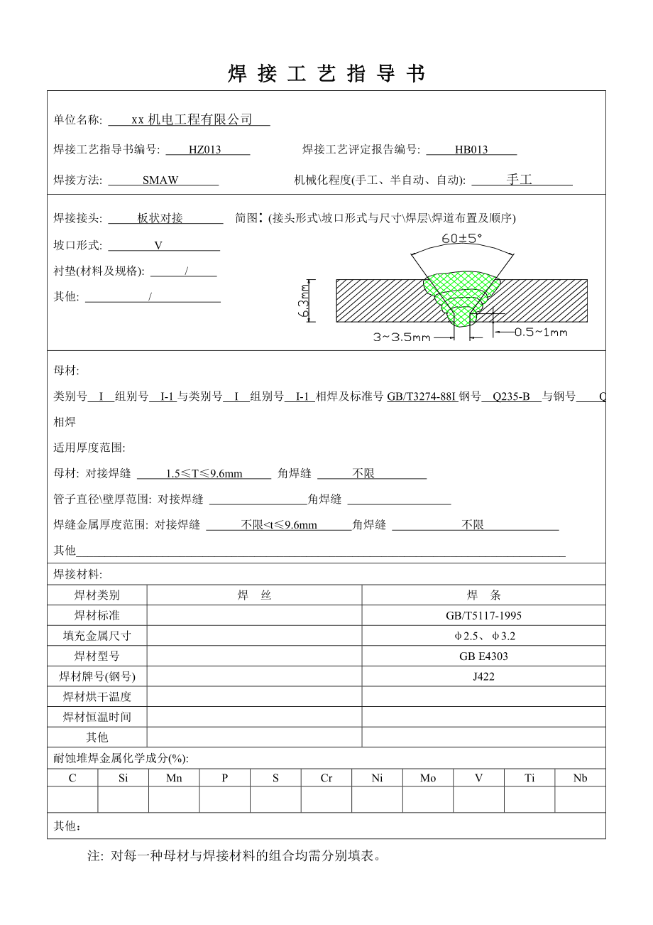 Q235B 4.8mm板状对接焊接工艺评定手工焊.doc_第3页