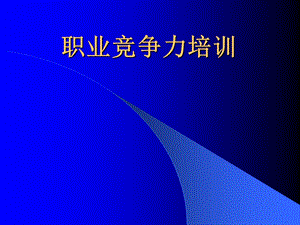 职业竞争力培训.ppt