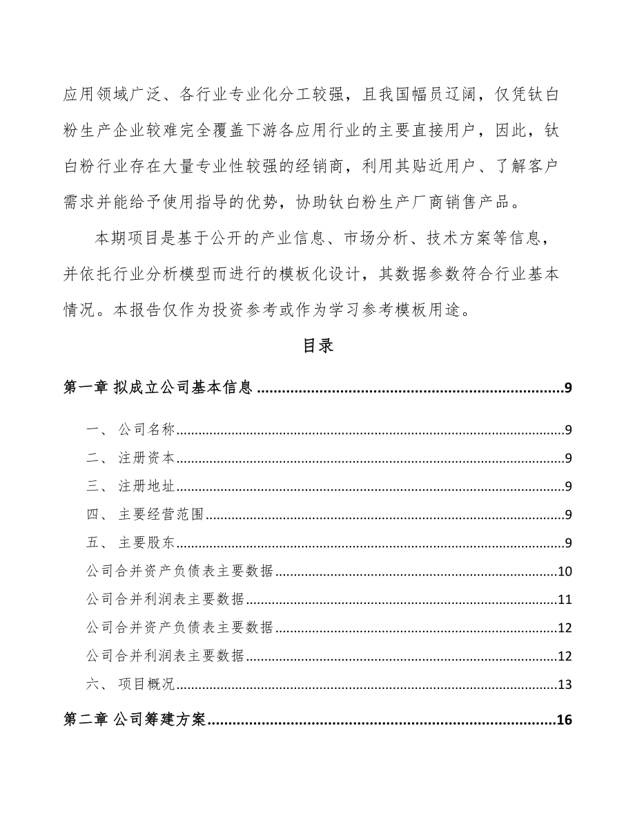 关于成立钛白粉公司可行性研究报告.docx_第3页