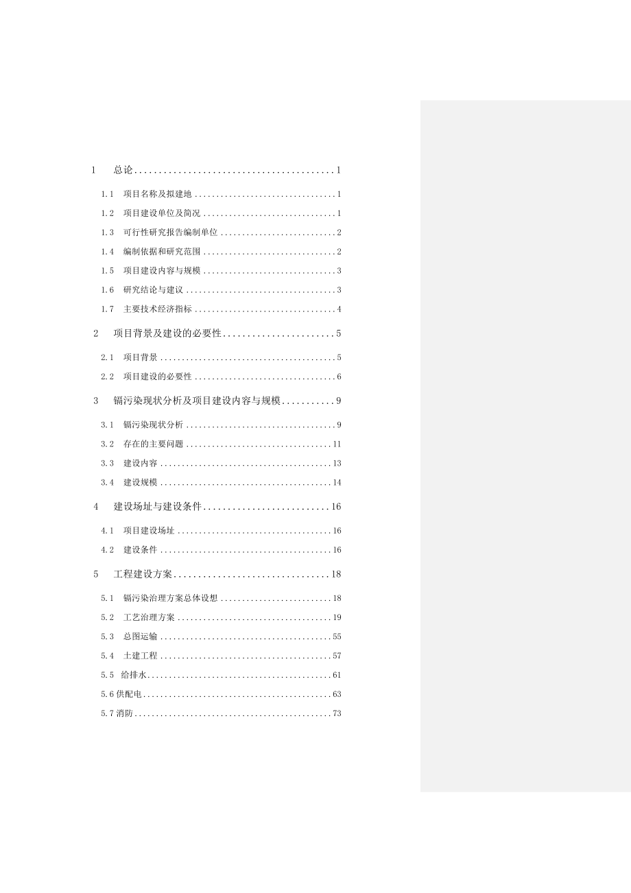 镉污染综合治理工程项目可行研究报告.doc_第2页