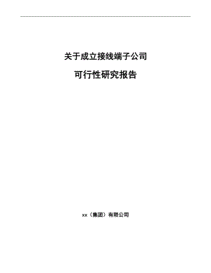 关于成立接线端子公司可行性研究报告.docx