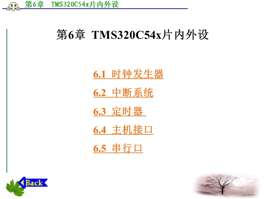 DSP课件乔瑞萍第6章TMS320C54x片内外设.ppt_第1页