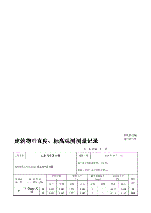 l17修建物垂直度、标高观测测量记录[优质文档].doc