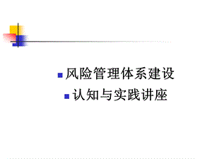 风险管理讲座.ppt