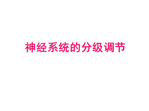 神经系统的分级调节.ppt