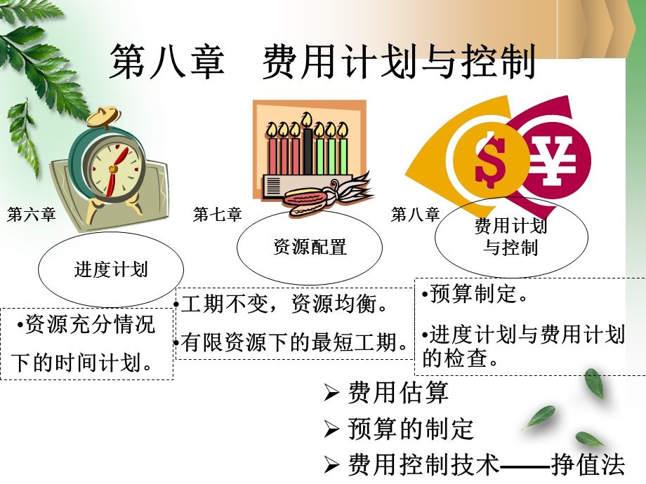 第八部分费用计划与控制.ppt_第1页