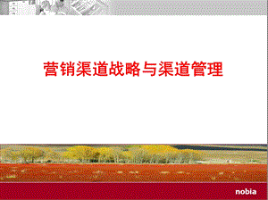 渠道管理与拓展.ppt