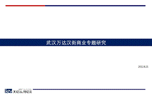 武汉市万D汉街商业专题研究.ppt