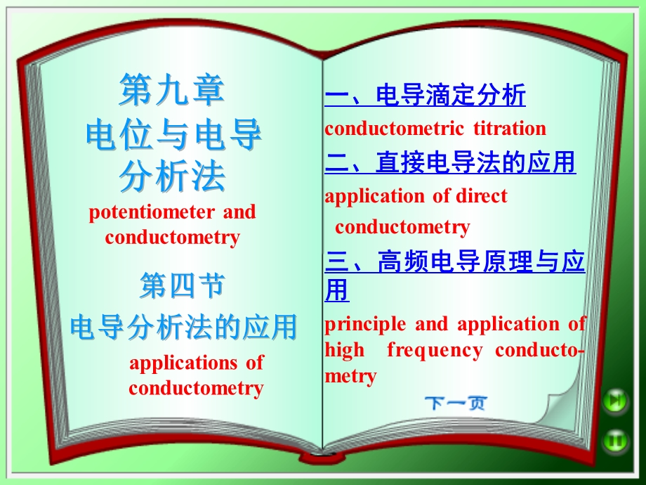 第四节电导分析法的应用.ppt_第1页