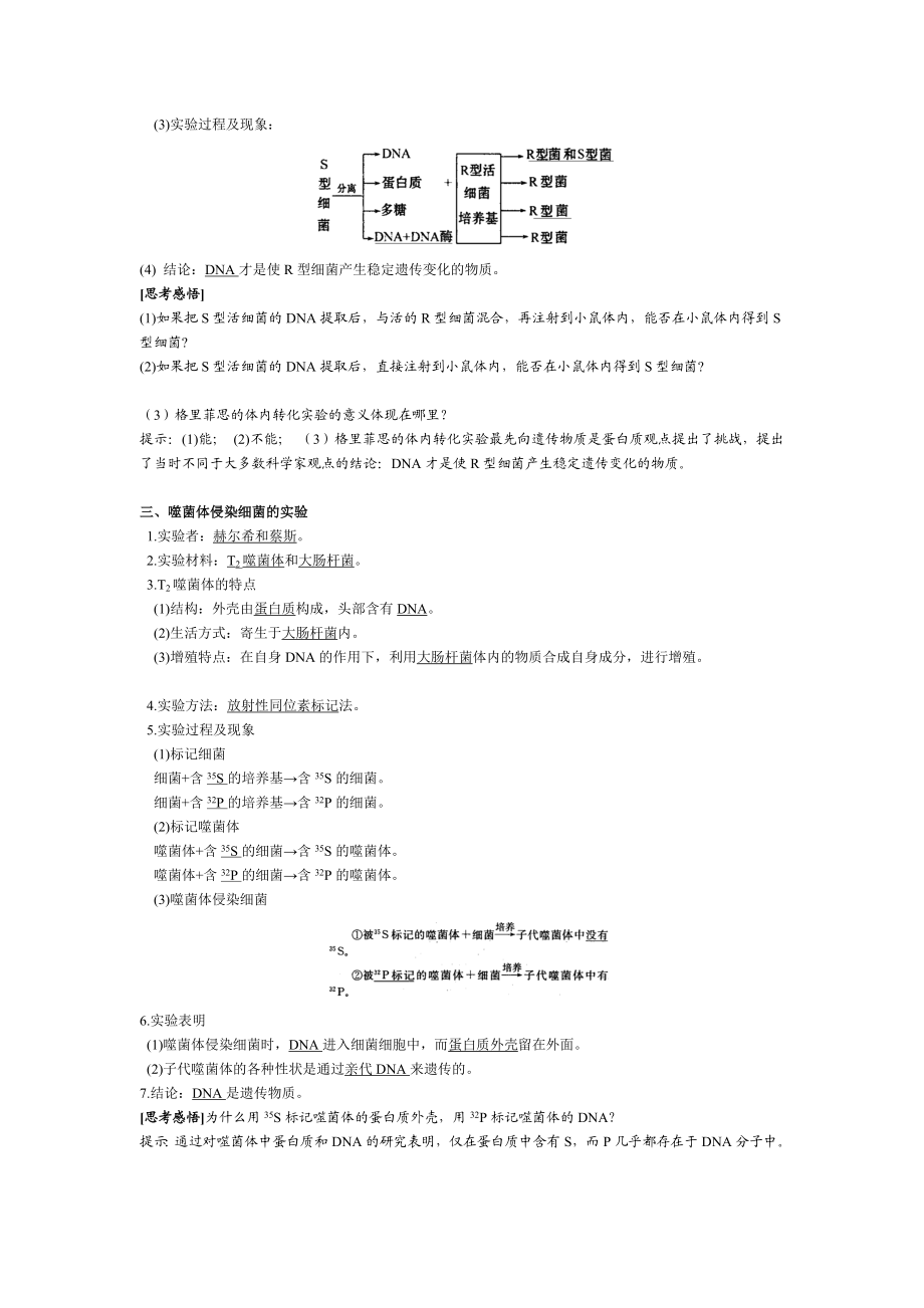 31DNA是主要的遗传物质学案.doc_第2页