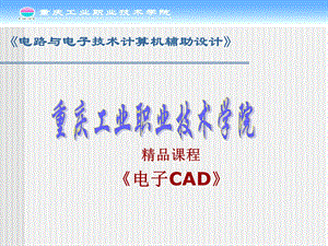 精品课程电子CAD.ppt